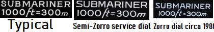 Cadran Rolex Submariner Semi-Zorro ultérieur Gros plan sur un S Semi-Zorro ultérieur d’un cadran Rolex Submariner