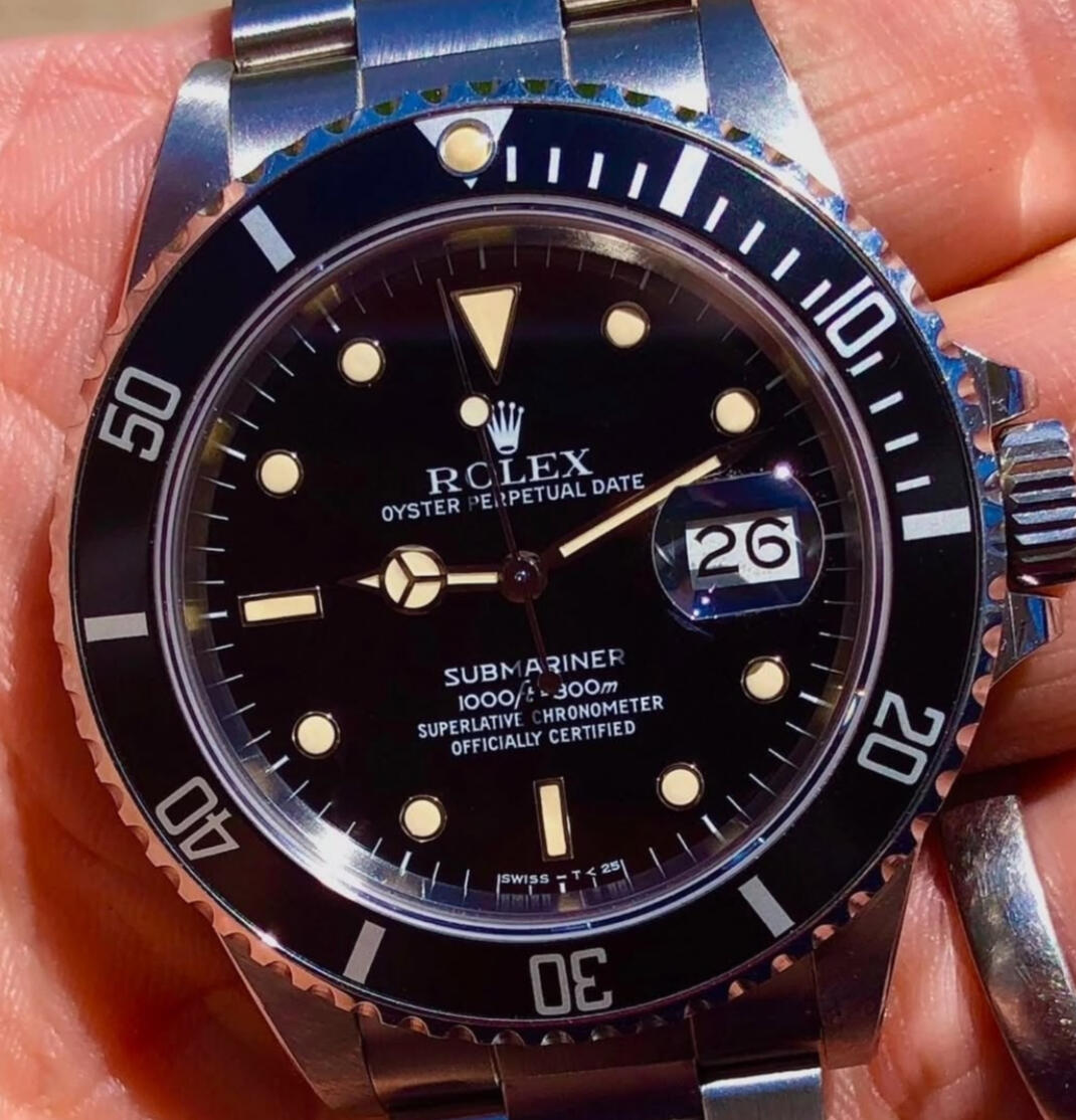 Rolex Submariner 168000 avec cadran Zubmariner Rolex Submariner 168000 de 1987/1988 avec un cadran Zubmariner